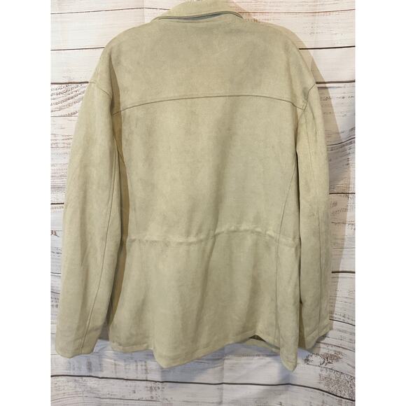Robert Graham Men’s Faux Suede Utility Jacket | Tan Beige | Size XXL - Picture 3 of 5